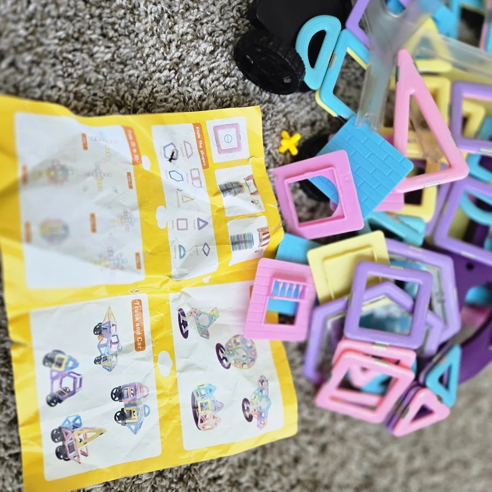 Magnetic Building Blocks Set - Multicolor